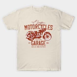 Classic Motorcycles Garage: Expert Builds and Repairs for Timeless Rides T-Shirt